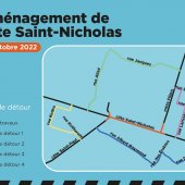 Le réaménagement de la côte Saint-Nicholas débute le 8 août