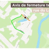 Fermeture temporaire – Rue du Lac Rinfret – Lundi 25 septembre